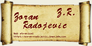 Zoran Radojević vizit kartica